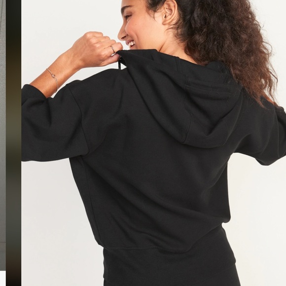 NWT OLD NAVY Dynamic Fleece Zip Hoodie Color: Blackjack - Picture 4 of 10